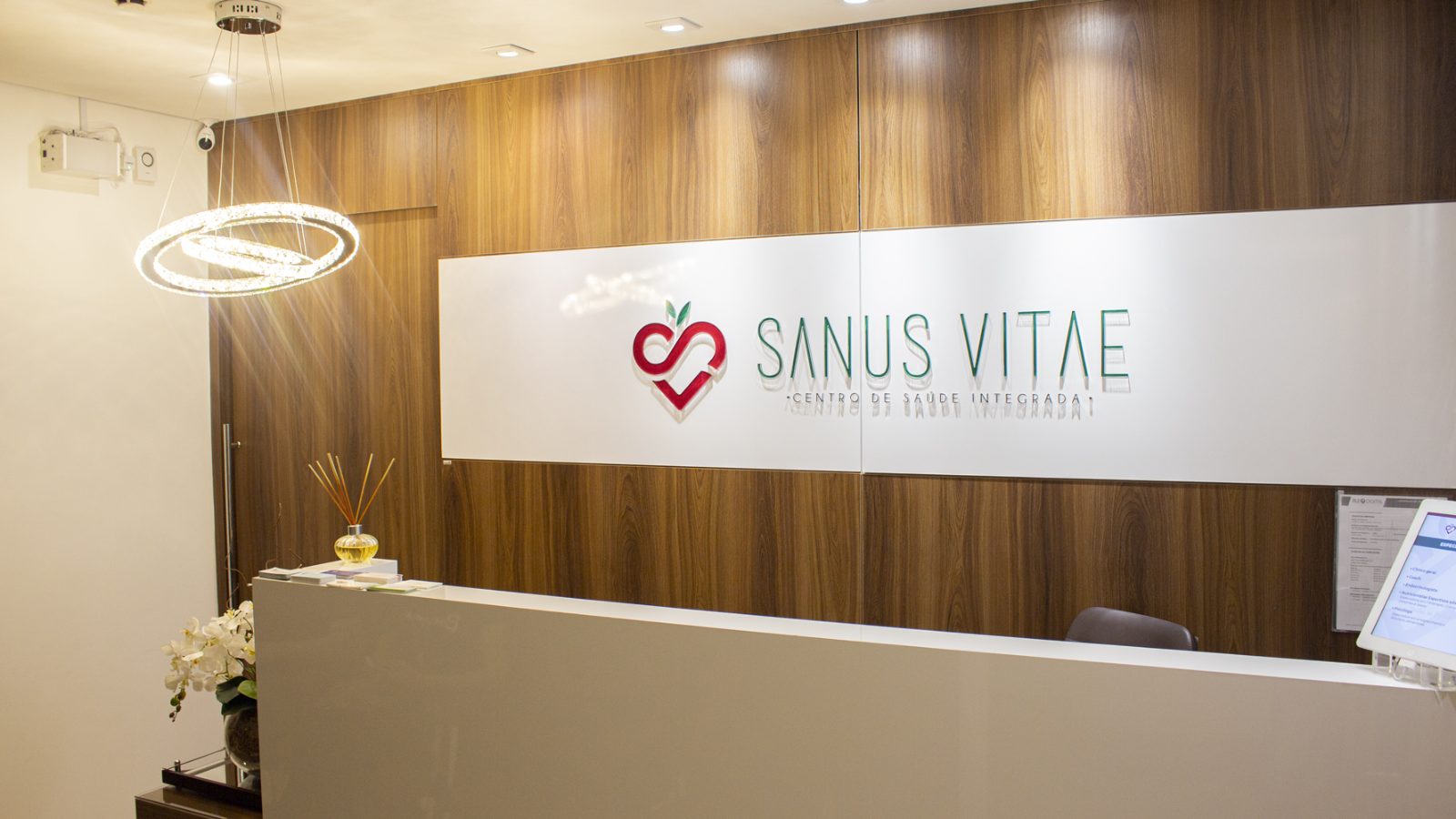 Recepção da Clínica Sanus Vitae
